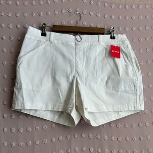 NWT Spanx Women’s Stretch Twill‎ Short Shaping Sz XL Bright White
